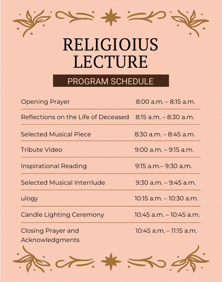Golden Blossom Memorial Schedule