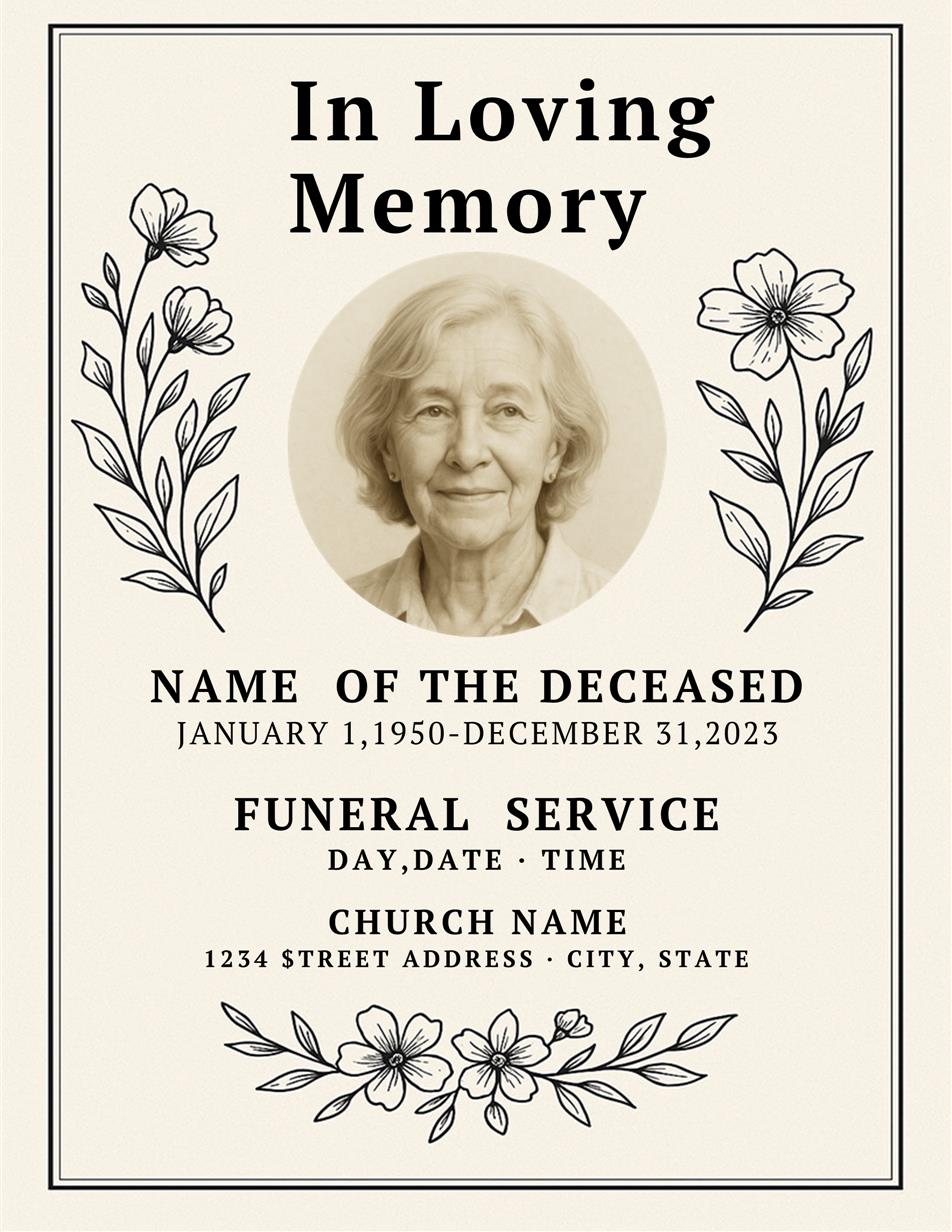 In Loving Memory Elegant Template
