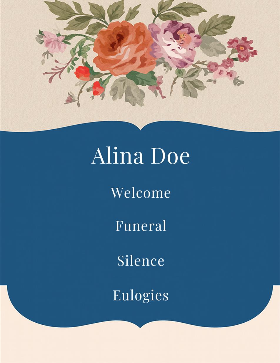 Elegant Funeral Program