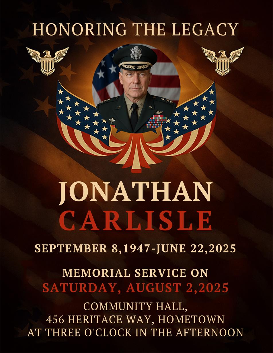 Military Tribute Memorial Template