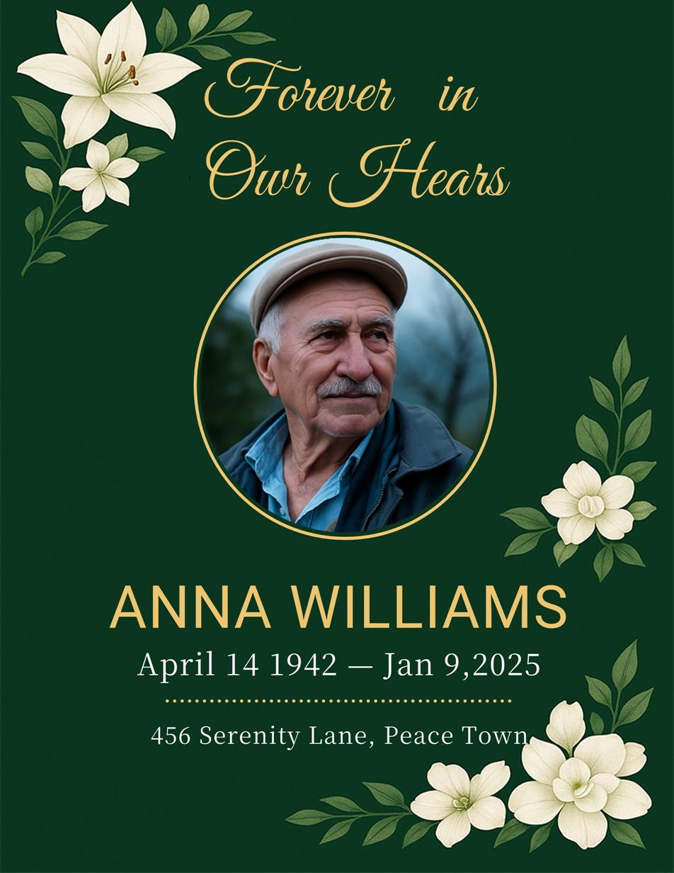 Heartfelt Remembrance Memorial Template
