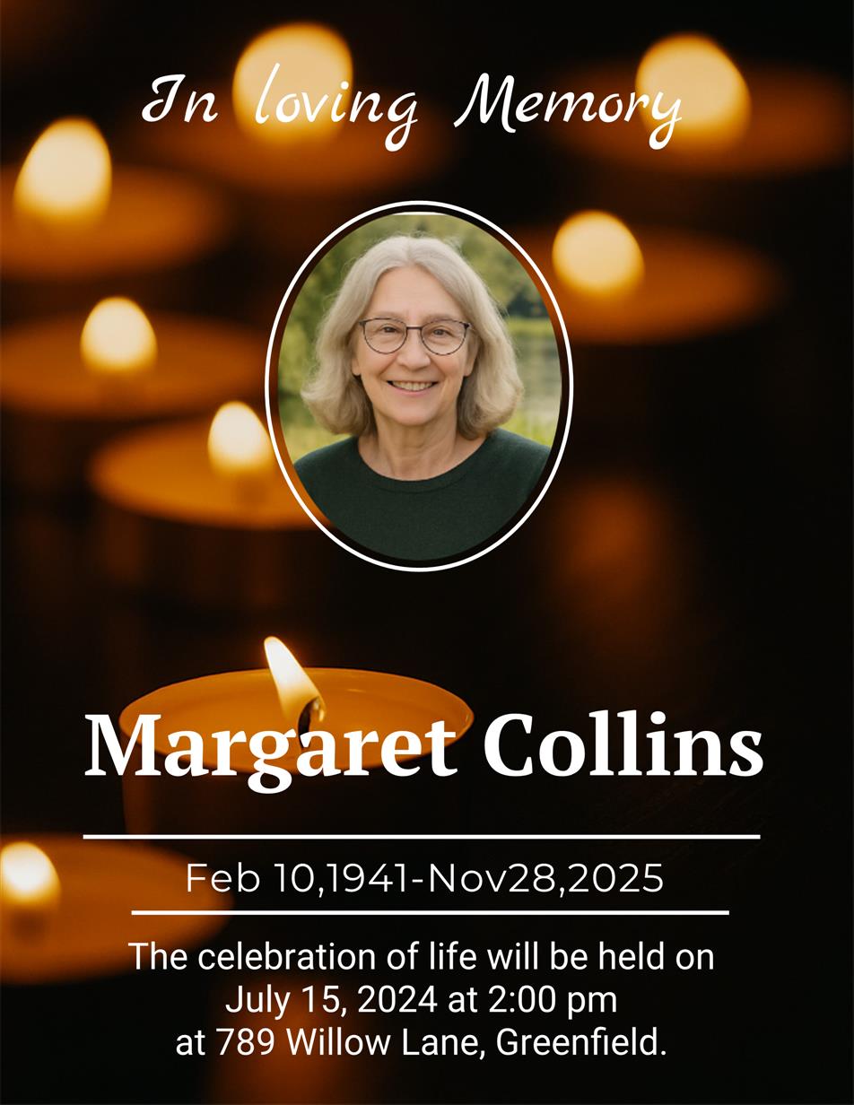 Candlelight Memorial Template