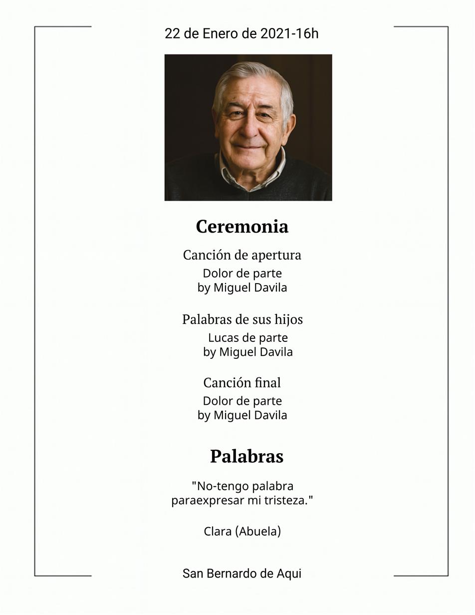 Minimalist Nature Memorial Program