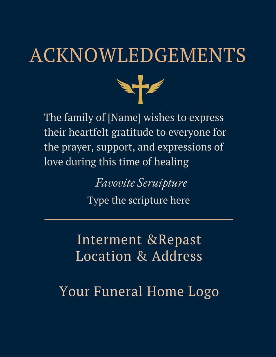 Elegant Floral Memorial Template